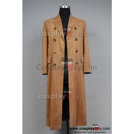 Doctor Who Dr. Brown Long Trench Coat Suit Costume Custom Made - Cospicky