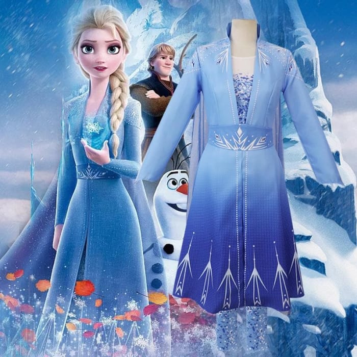 Elsa New Cosplay Costume Snow Dress SS0107