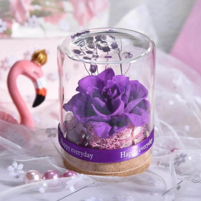 Everlasting Flower Gift - 8-dark purple - gift
