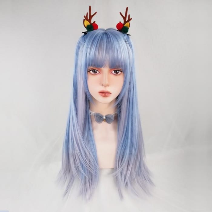 Fashion Blue Gray Long Wig CC1135 - Cospicky