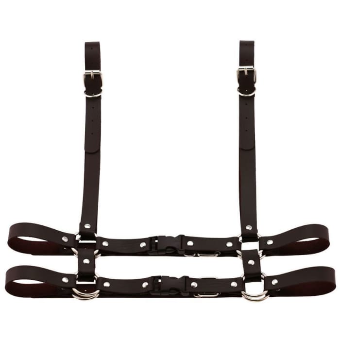 Faux Leather Body Harness Belt-8