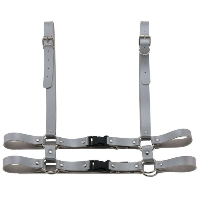 Faux Leather Body Harness Belt-11