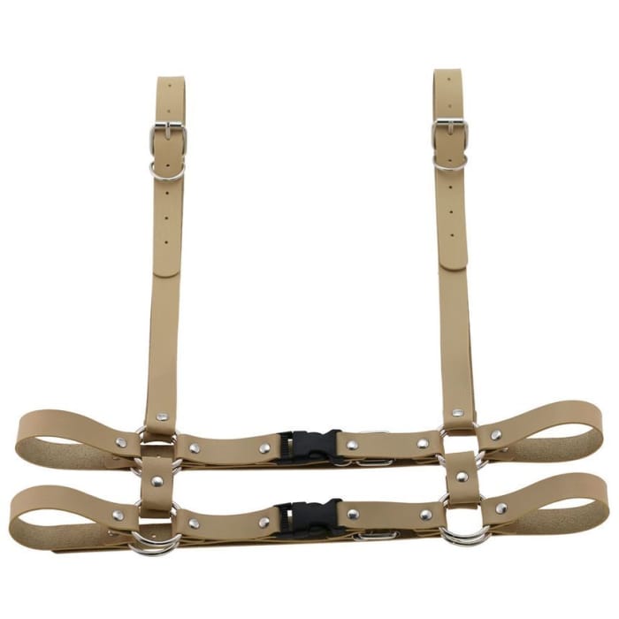 Faux Leather Body Harness Belt-12