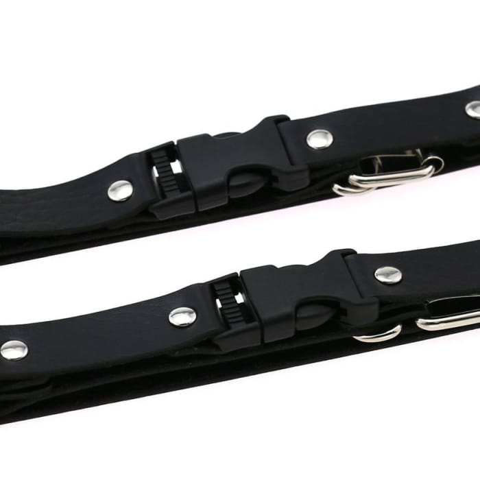 Faux Leather Body Harness Belt-4