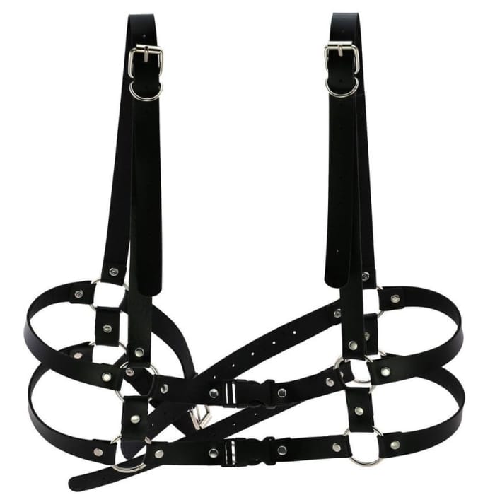 Faux Leather Body Harness Belt-2
