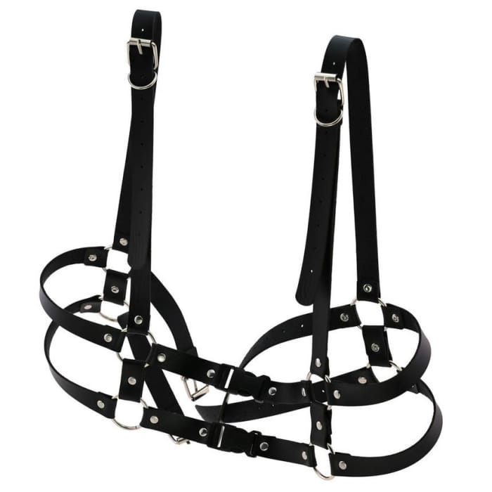 Faux Leather Body Harness Belt-3