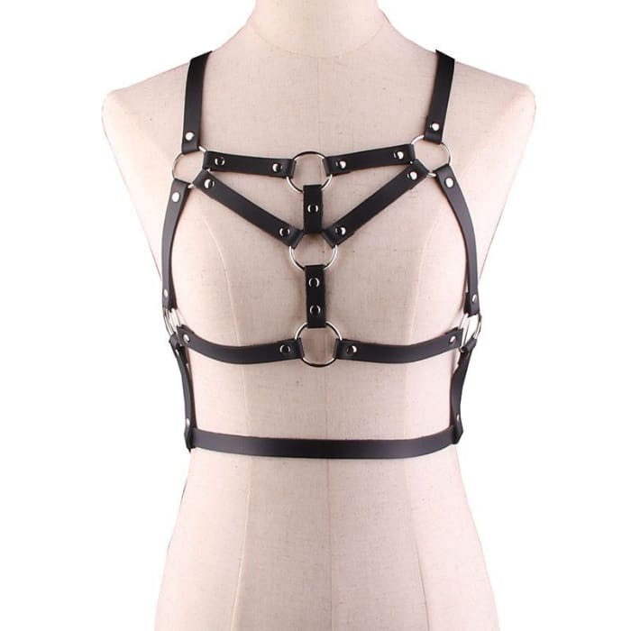 Faux Leather Body Harness-1