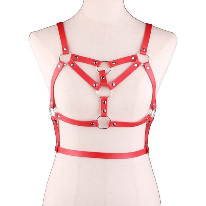 Faux Leather Body Harness-8