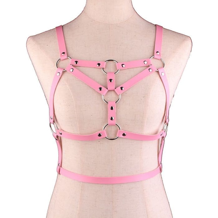 Faux Leather Body Harness-4