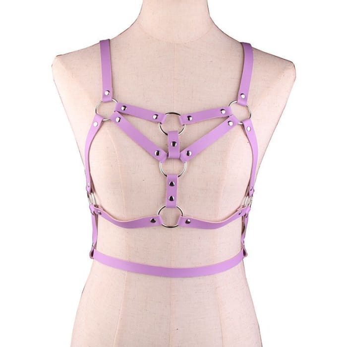 Faux Leather Body Harness-3