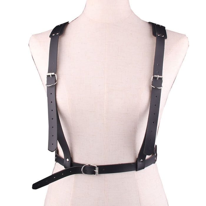 Faux Leather Harness Belt-6