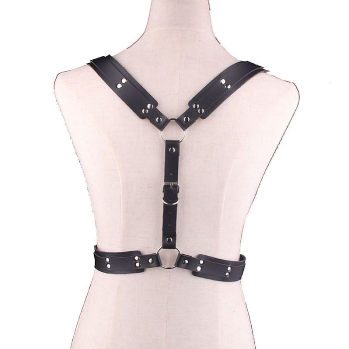 Faux Leather Harness Belt-3
