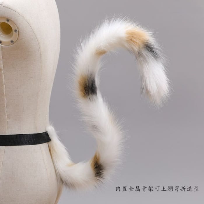 Fluffy Cat Ear Headband / Tail / Set-3