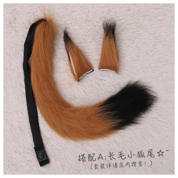 Fluffy Fox Ear Hair Clip-2