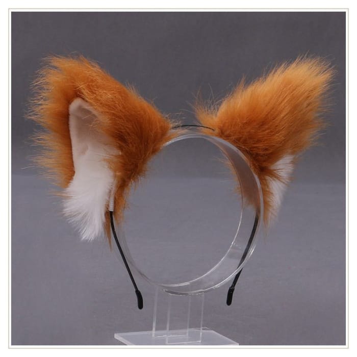 Fluffy Fox Ear Headband-11