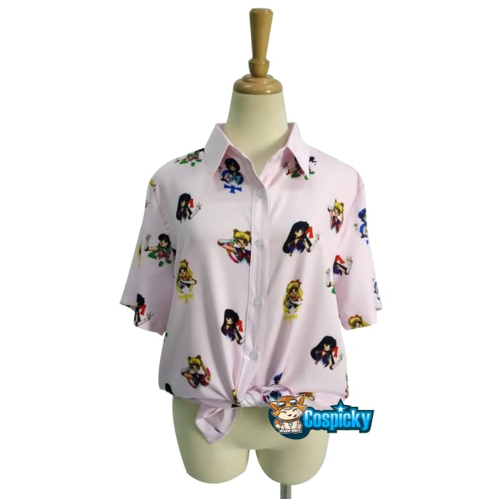 {Free Shipping} Pretty Pink Guardian Sailor Senshi Blouse Shirt CP1710031 - Cospicky