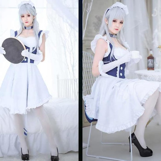 Game Azur Lane Belfast Cosplay Sexy Cute Maid Dress CC0020 - Cospicky