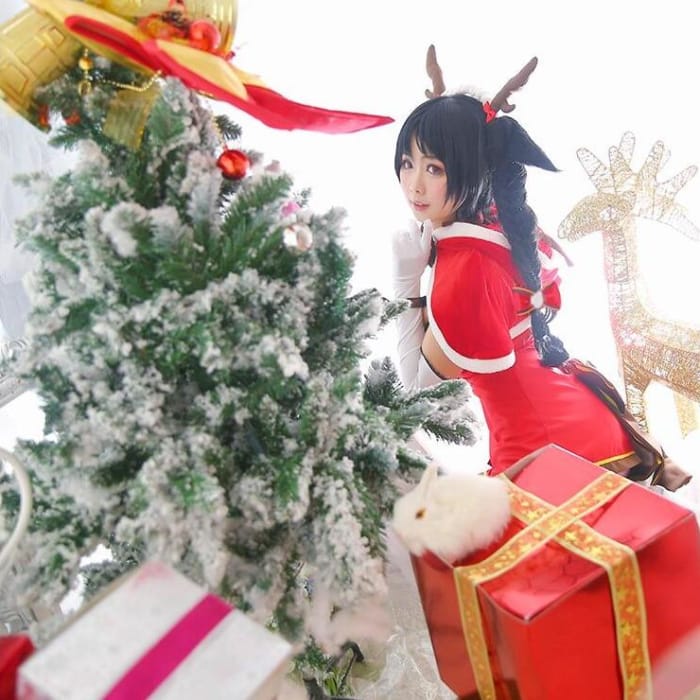 Game Azur Lane Elk Oshio Cosplay Christmas Dress Set CC0024 - Cospicky