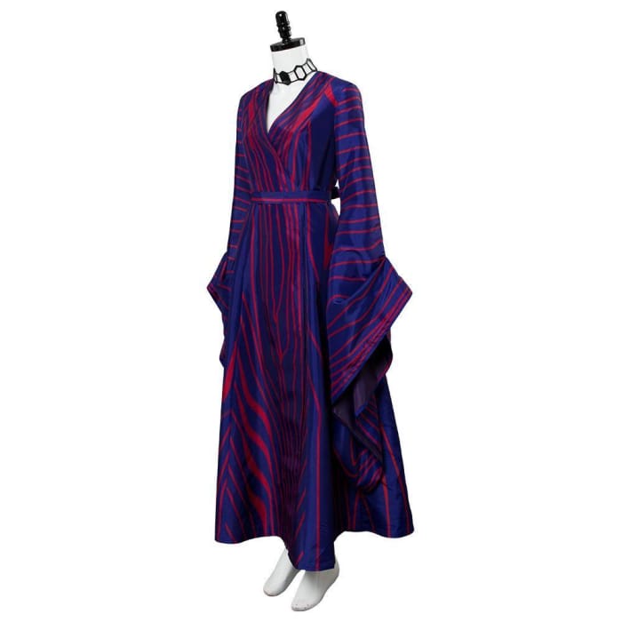 Game of Thrones Season 6 Melisandre Purple Stripe Cosplay Costume - Cospicky