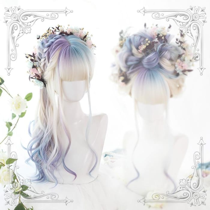 Gradient Mixed Color Lolita Long Curl Wig C14542 - Cospicky