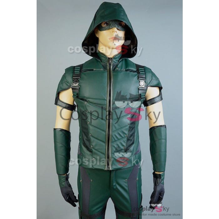 Green Arrow Season 4 Leather Cosplay Costume (No Quiver) - Cospicky
