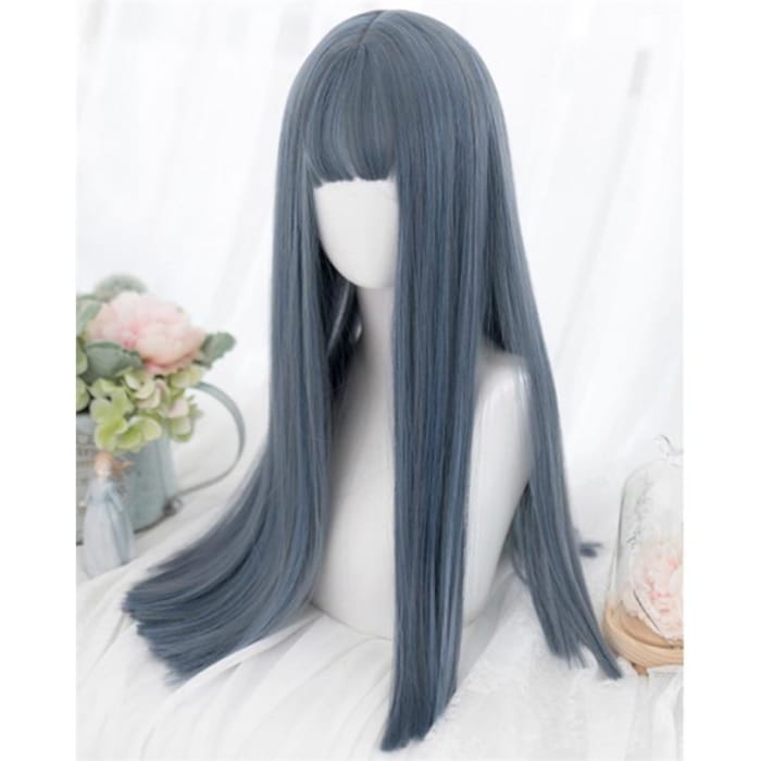 Green/Blue Natural Straight Lolita Cosplay Wig C15078 - Cospicky