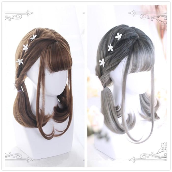 Grey/Brown Lolita 45cm Daily Wig CP1811801 - Cospicky