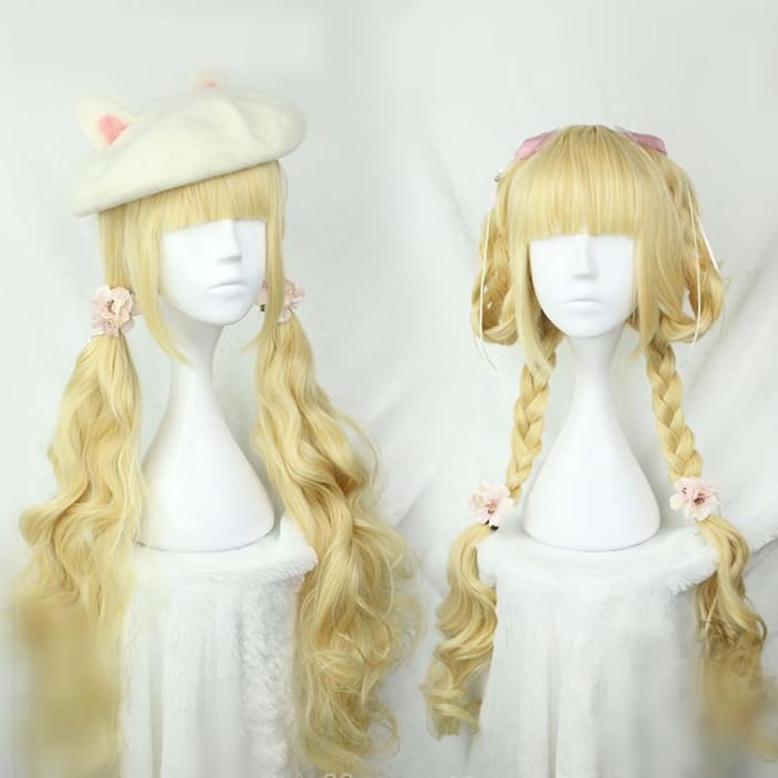 Harajuku Lolita Golden Long Curly Wig CP166374 - Cospicky