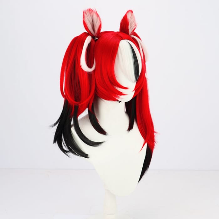 Hololive EN Holo Council Hakos Baelz Cosplay Red Mix Wig 