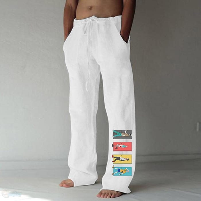 Inspired By Jujutsu Kaisen Gojo Satoru Linen Pants Straight 