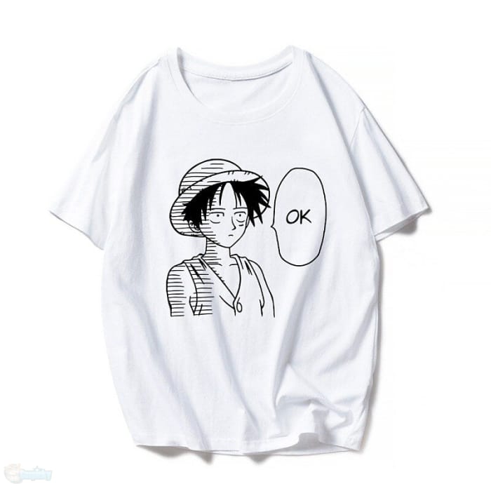 Inspired by One Piece Monkey D. Luffy T-shirt Anime 100% 