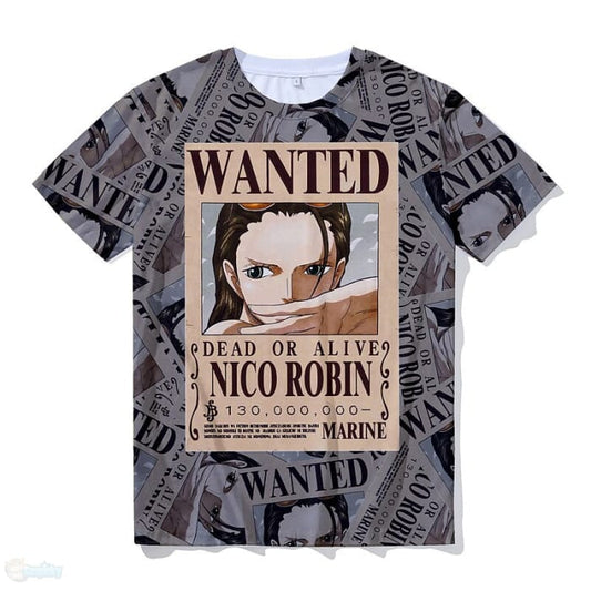 Inspired by One Piece Nico Robin T-shirt Anime 100% 
