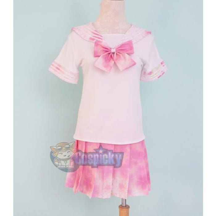 J-Fashion Pink Sakura Sailor Seifuku Top and Skirt Set CP152053 - Cospicky