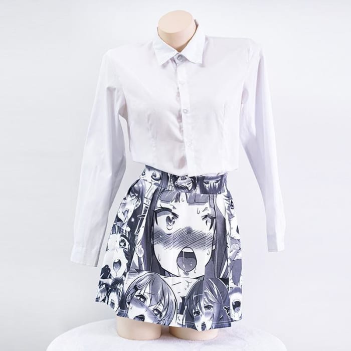 Kawaii Ahegao Printing Skirt C13393 - Cospicky