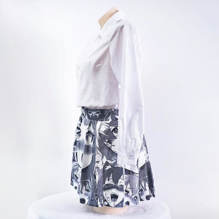 Kawaii Ahegao Printing Skirt C13393 - Cospicky