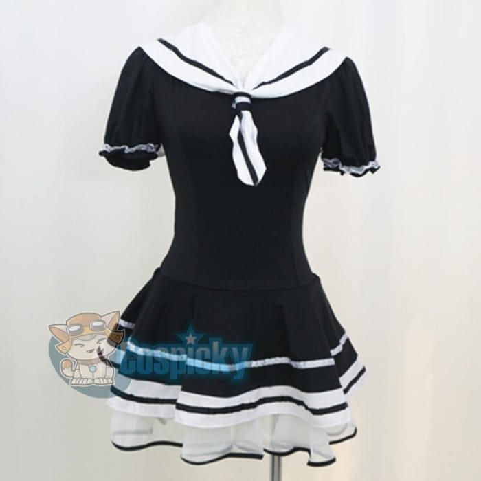 Kawaii Black Sailor Seifuku Dress with Tie CP152052 - Cospicky