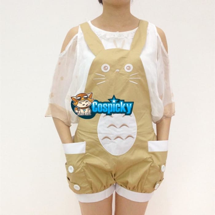 Kawaii Cartoon Tototro No Face Man Suspender Shorts CP1710290 - Cospicky