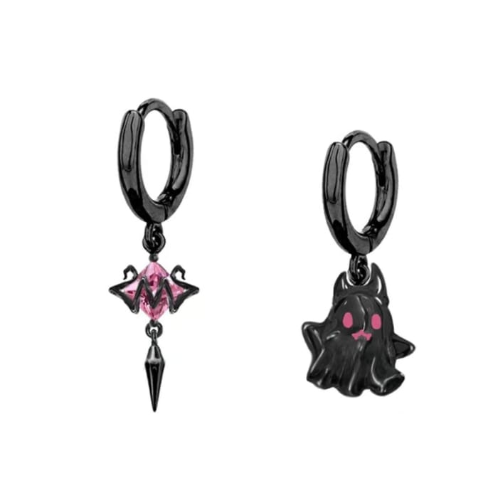 Kawaii Ghost Earrings ON670 - Black