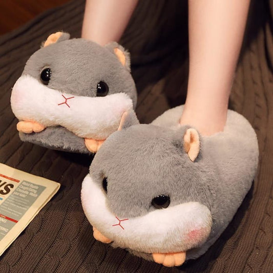 Kawaii Hamster Plush Slippers ME62 - slippers