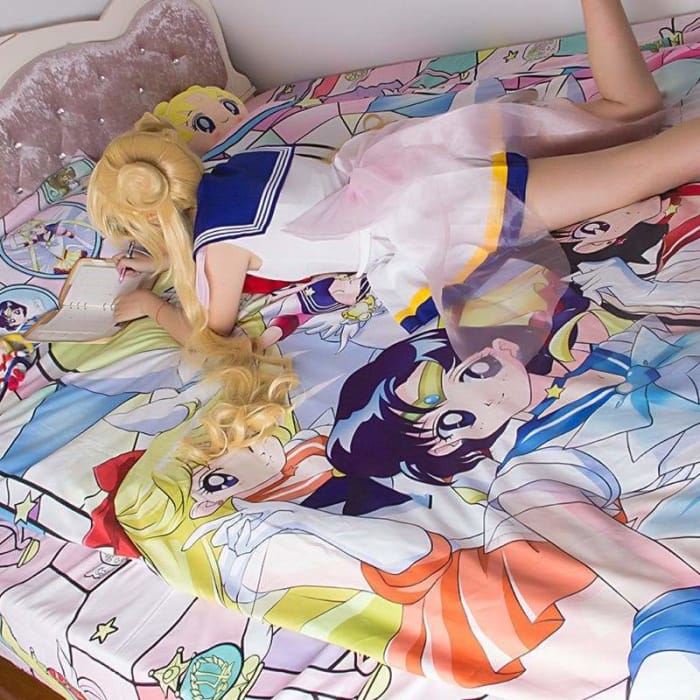 Kawaii Sailor Moon Bedding Sheet Set C13298