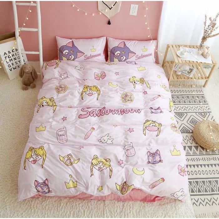 Kawaii Sailor Moon Bedding Sheet Set C14199