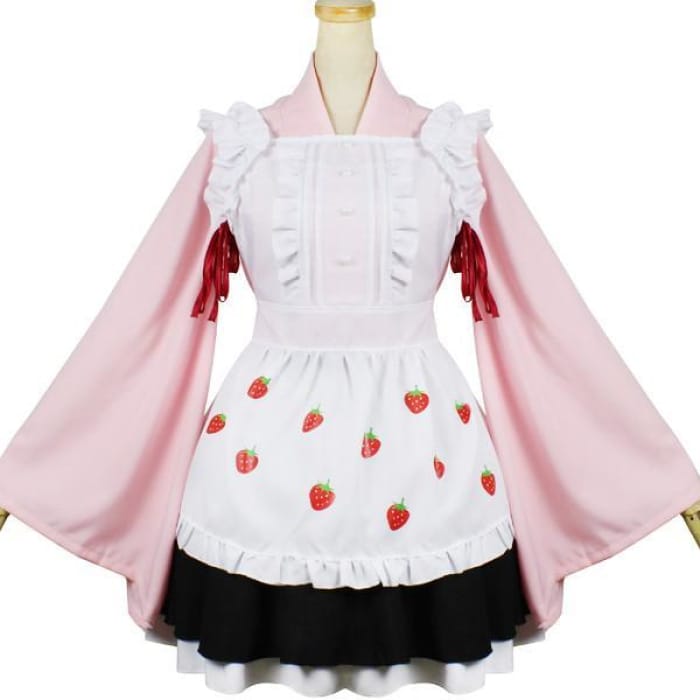 Kawaii Straberry Maid Cosplay Costume CP1812581 - Cospicky