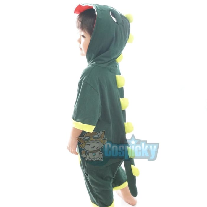 Kids Green Godzilla Dinosaur Animal Summer Jumpersuit Nightwear Pajamas CP152176 - Cospicky