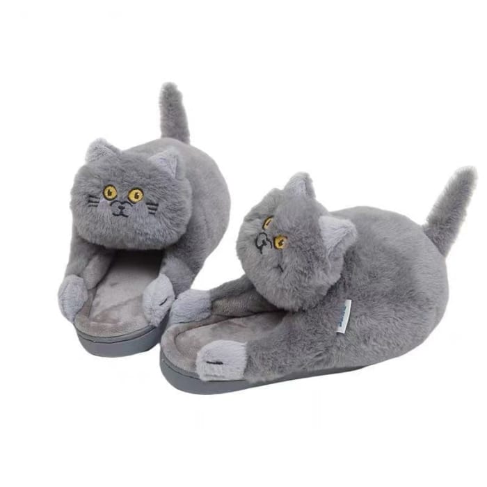 Kitty Home Slippers - A-gray / US 6-7/UK 5-5.5/EU 36-37 -