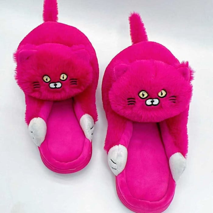 Kitty Home Slippers - A-rose red / US 6-7/UK 5-5.5/EU 36-37