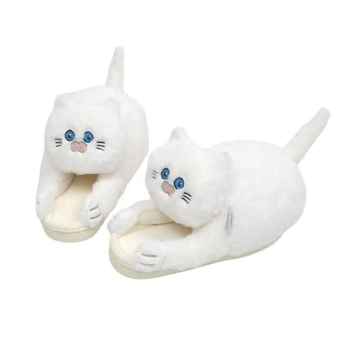 Kitty Home Slippers - A-white / US 6-7/UK 5-5.5/EU 36-37 -