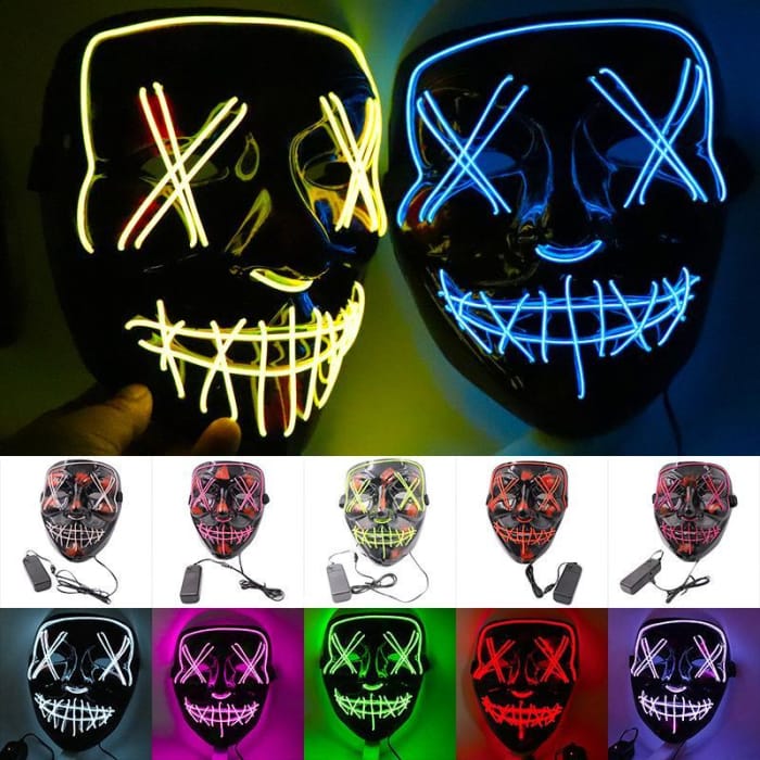 Led Mask Halloween Party Masquerade Mask C15187 - Cospicky