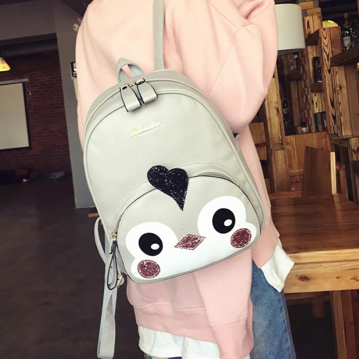 Light Grey/Pink/Black Preppy Style Backpack CP178803 - Cospicky