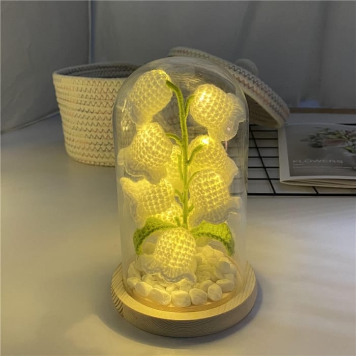 Lily Of The Valley LED Night Lamp Gift - Lampshade White -