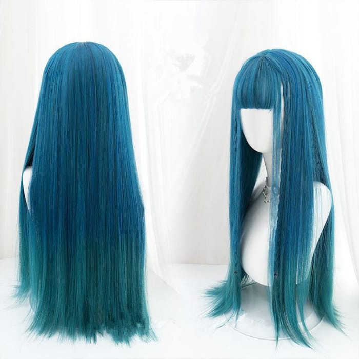 Lolita Blue JK Long Curly Hair/long Straight Hair C15355 - Cospicky